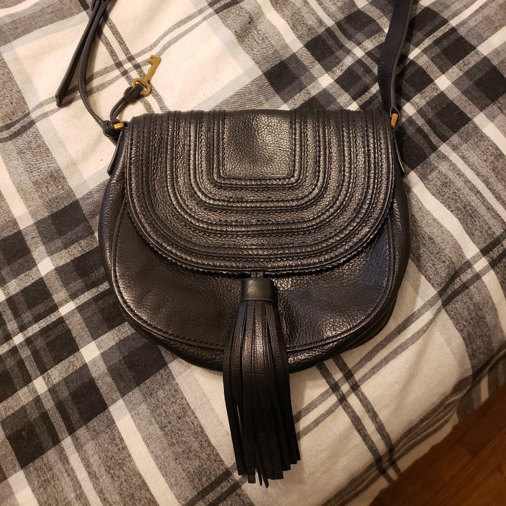 Black Side Satchel Fossil Purse
